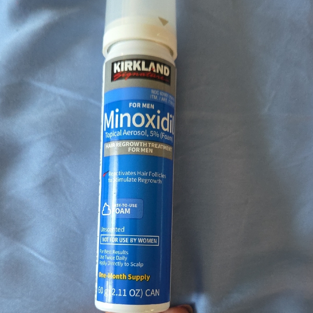 Kirkland Signature Minoxidil Foam for Men - Blue and White